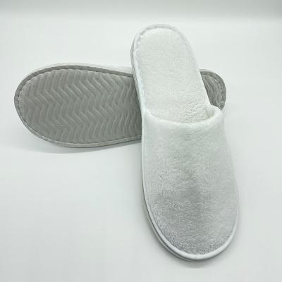 China Anti-odor terry towel slippers one size fitted all logo bathroom hotel guest washable hotel slippers for sale