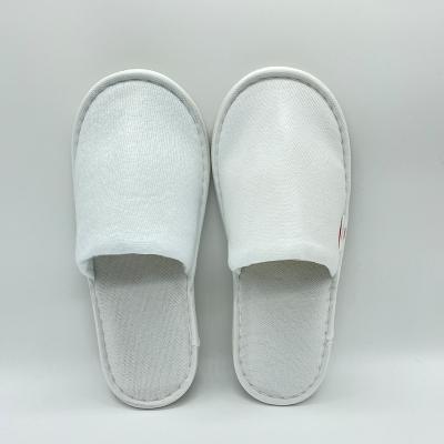 China Anti-odor FabricComfortable Eco-Friendly Canvas Cotton And CloseToe Breathable Non-slip Adults Universal Hotel Disposable Slippers for sale