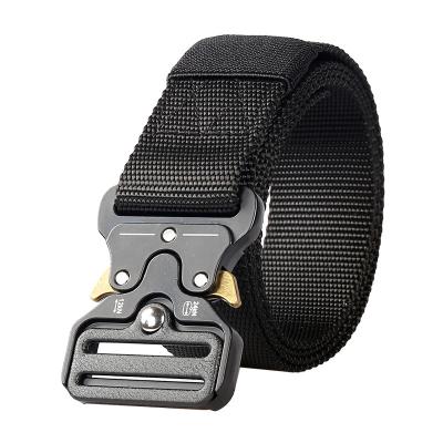 China Custom Outdoor Adjustable 38mm Police Duty Belt Recycled Rpet Nylon Mens Military Army Tactical Belts With Quick Release JT Buckle for sale