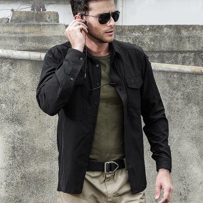 China Anti-Wrinkle Quick-Drying Shirt Tactical Men's Long Sleeve Shirt Stretch Shaping Outdoor Shirt for sale