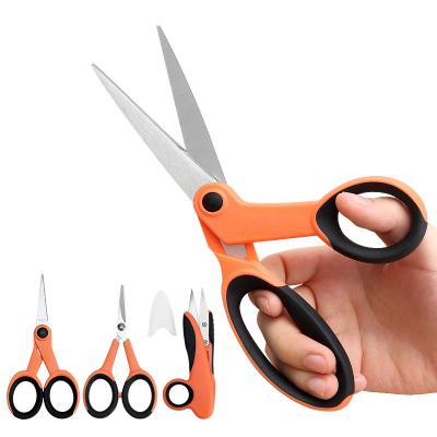 China 4 in 1 Factory Fabric Scissors Sharp and Durable Perfect Sewing Shears Straight Work Scissors Pack for Fabric Cutting Scissors Set of 4 for sale