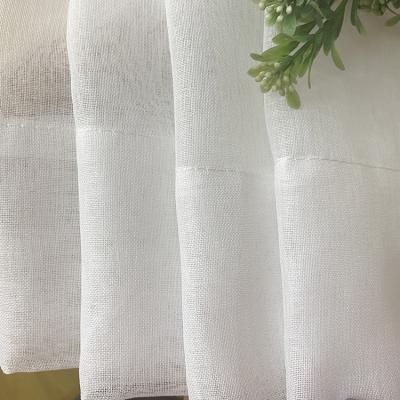 China Other Plain Cheap Lightweight Elegant White Living Room Mesh Polyester Wedding Veil Sheer Stain Curtain for sale