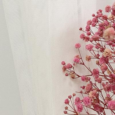 China Modern Customized White Voile Roll Mesh Net Knit Sheer Tulle Polyester Plain Curtain Fabric Canada for sale