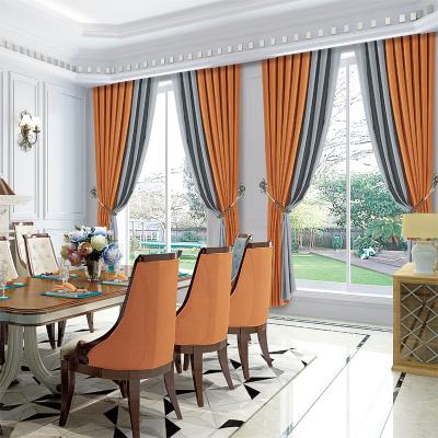 China Blackout Pleat Velvet Polyester Luxury Hotel European 100% Tailored Project Drapes Soundproof Room Rod Curtains For Living for sale