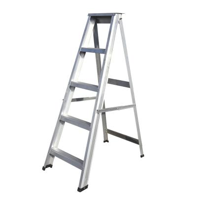 China Folding ladders aluminum EN131 approved step double sided bulwark foldable foding kitechen garden ladder AD0805A for sale