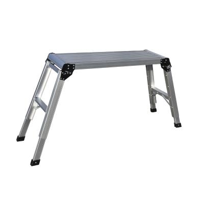 China Folding Ladders EN131 Certificate 2*2 Steps Adjustable Aluminum Work Platforms AW0202A for sale