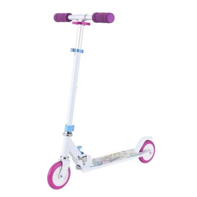 China Factory Hot Sale White Foldable Child Aluminum Balance Foot Kid Toy Kids Kick Scooter With Foot Brake for sale