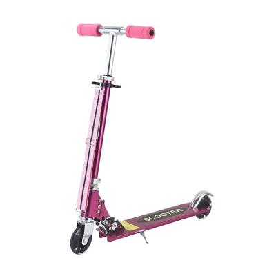 China 2020 New Child Toys Children Kids Girls 2 PU Wheel Folding Off Road Scooter Foot Scooter With Foot Brake for sale