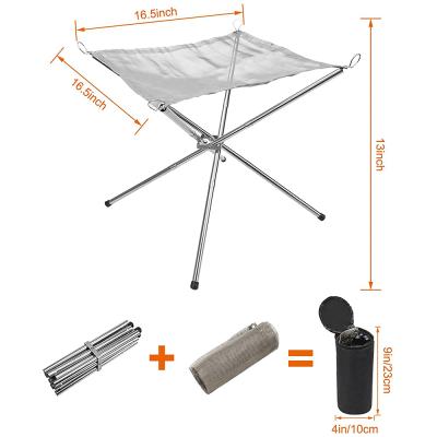 China Portable Fire Pit Outdoor - 2020 New Rise, Camping Fire Pit, Mesh Fire Pits Portable Fireplace for Outdoor, Patio, Backyard Adjustable Height for sale