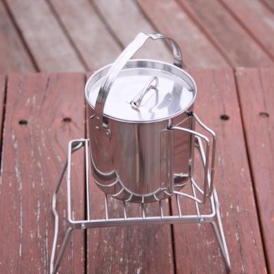 China OEM 1.2L Stainless Steel Outdoor Camping Pot Cooking Kettle Teapot for Travel Water Cup Coffee Mug for sale