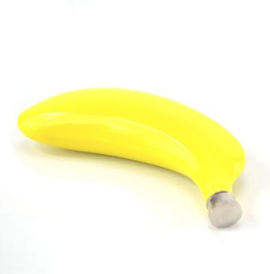 China 5 oz STAINLESS STEEL NOVELTY GIFT GAG GIFT DAD GOLF SHAPED HIP Traditional BANANA FRUIT for sale