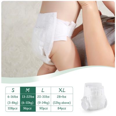 China Disposable Diaper Plain Weave ECO BOOM M Size Diapers Eco Friendly Organic Anti Rash Baby for sale