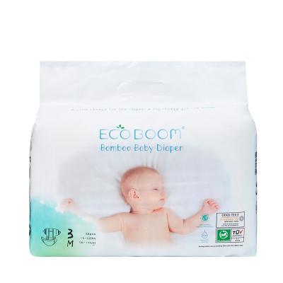 China 32 Count M Good Size People Favorite Organic Bamboo Plain Weave Baby Eco Friendly Disposable Diaper for sale