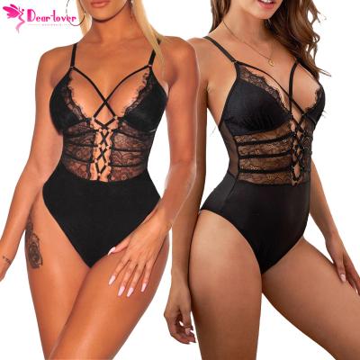 China Spandex/polyester 2022 lingerie wholesalers wholesale sheer sexy lace teddy lingerie jumpsuit for sale