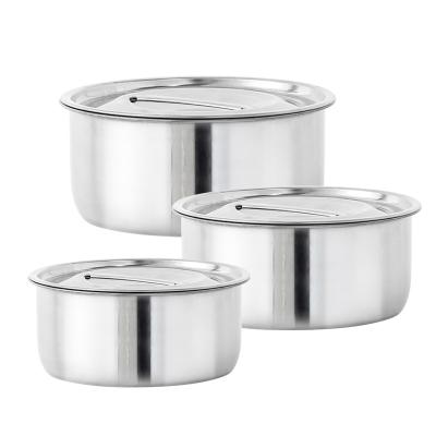 China 6 PCS Stainless Steel Sustainable Cooking Pot Set, Soup Pot Set, Fresh-keeping Pot Set for sale