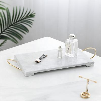 China Custom home hotel marble cafe decoration restaurant hotel decorative cosmetic tray for sale