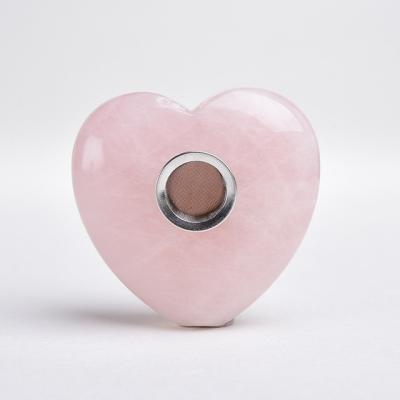 China Natural Heart Shape China Rose Quartz Smoking Crystal Quartz Rose Cuarzo rosa for sale