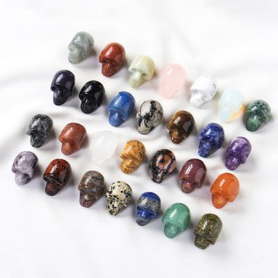 China Wholesale Natural China Gemstone Polished Hand Carved Skulls Crystal Crafts Mexico Sardonyx Crystals Healing Stones for sale