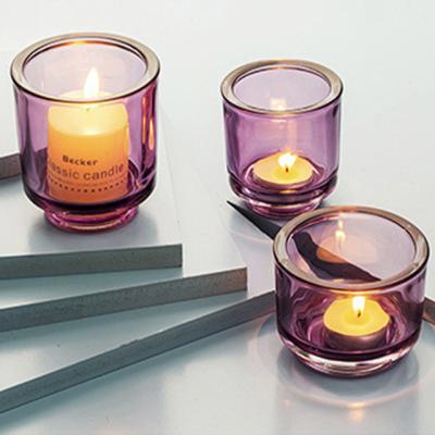 China Home Decoration Glass Candle Jars Empty Glass With Amber Black Votive Wholesale Colored Frosted Glass Candle Jar Bamboo Lid Candle Jar for sale