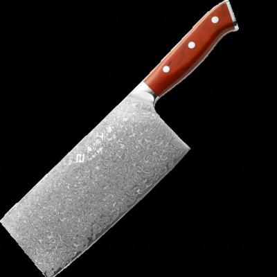 China 7 Inch D3112B Damascus Cleaver Disposable Kitchen Knife With ABS Handle for sale