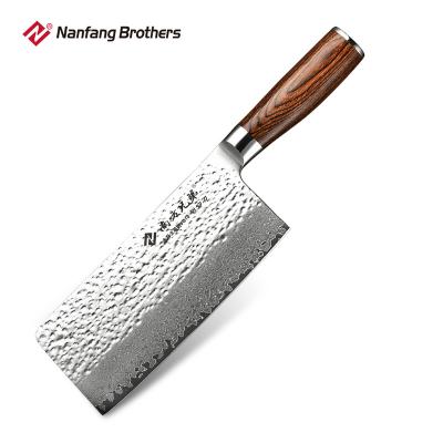 China Nanfang Brothers Disposable OEM Butcher Chopper Chef Cooking Knives 8 Inch Damascus Kitchen Cleaver Meat Chicken for sale