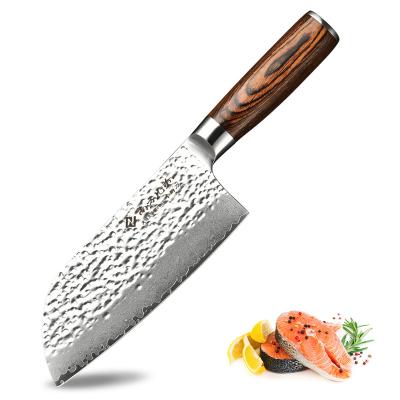 China Nanfang Brothers Damascus Kitchen Santoku Cleaver Disposable Meat Butcher Cooking Utility Knife for sale