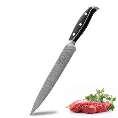 China Disposable Damascus Slicer Knife For Professional 8 Inch VG-10 Damascus Steel Ergonomic And Comfortable ABS Handle for sale