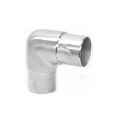 China Water Trasportation Railing post accessaries stainless steel 90 degree tube connector for sale