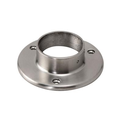 China Modern Square / Round Stainless Steel Railing Flange 304 Pipe Fitting With Cover for sale