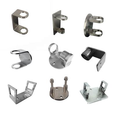 China Fencing Handrail Accessories Neck Floor Wall Clamp Stainless Steel Handrail Post Base Plate Pipe Floor Clamp 3100.33.012 for sale