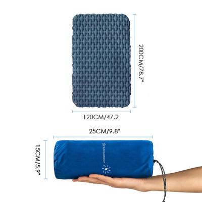 China Good Quality Nylon TPU Self Inflating Inflatable Double Sleep Mat Custom Tpu Travel Cushion Pads Camping Inflatable Tpu for sale