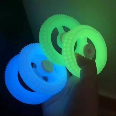 China ARM Fitness Handtraining Handtrainer Silicone Hand Grip Strengthener Luminous Trainer Fidget Spinner for sale