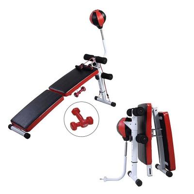 China Indoor High Quality Multifunctional Adjustable Weight Bench Sit Up Bench With Speed ​​Boxing Speed ​​Ball And Dumbbells for sale