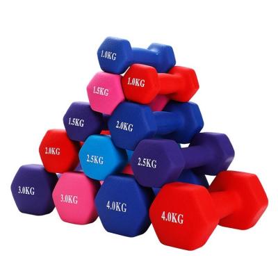 China Frosted Hex Hex Cast Pesa Bell Hex Fitness Exercise Barbell Set Neoprene Dumbbell Free Hand Weights Dumbbell for sale