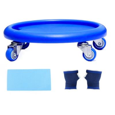 China Custom PVC Fitness Round Core Slider Disc Sliding Discs Exercise Core Sliders With Knee Pad for sale