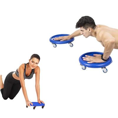 China High Quality Core Exercise Sliding Disc Core Exercise Synergee PVC ABS Sliding Discs with Wheels Base Sliders for sale