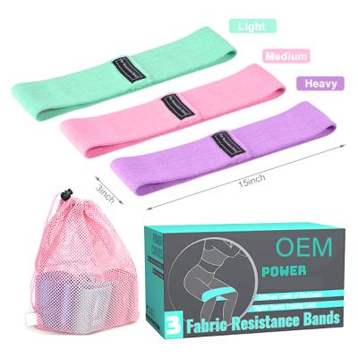 China Pastel Resistance Band Electric Blue Fabric Mini Medium Bands Loop Exercise To Work Out Resistance Bands for sale