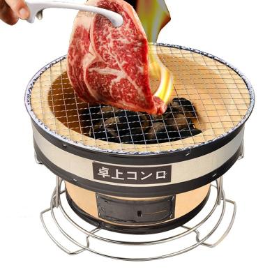 China Easily Assembled Travel Japanese Outdoor Home BBQ Grill Charcoal Oven WINSHIK Clay BBQ Portable Charcoal Grill For BBQ Shop for sale