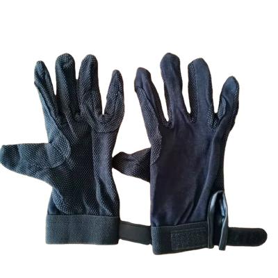 China Cerenony Cotton Riding Horse Button Plam Gloves for sale