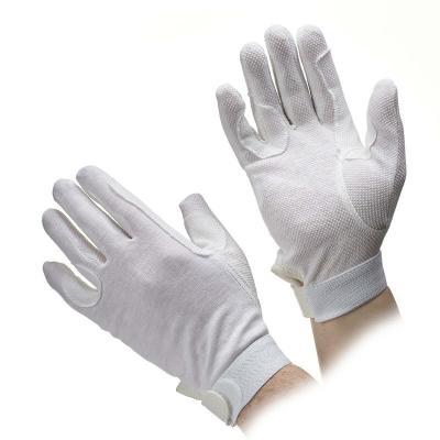 China Single Cotton Button Palm Gloves Riding Gloves for sale