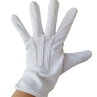 China Formal Wear or Uniform Accessories Police Ceremonial Gloves White Formal White Ceremonial Cotton Dotted Glove for sale