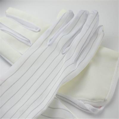 China Double Sides Bar Electronic Work Anti Static Esd Glove With PVC Dot Coated for sale