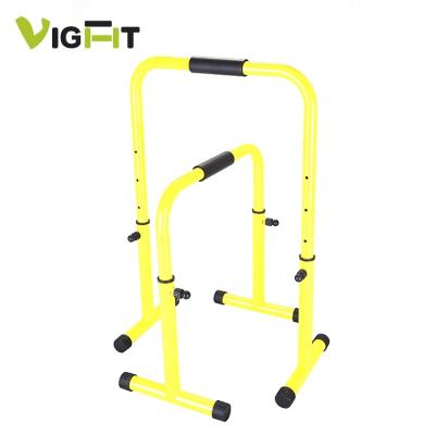 China Gym Adjustable Equalizer Arm Height Gymnastic Bars For Sale Pull Up Station Lift Bars Dip Machine Customized Universal Logo 10kg for sale