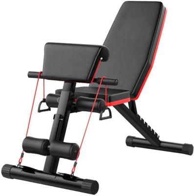 China Indoor Home Use Sit Up Bench, Adjustable Bench, Weight Lifting Bench with Resistance Bands for sale