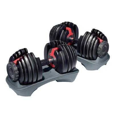 China Wholesale 24kg 52.5LB Durable Adjustable Dumbbell Weight Set Dumbbells for sale