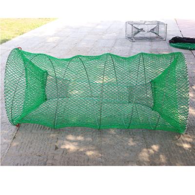 China Aquaculture crab traps crab cage lobster trap/spring fish cage pot 70*140cm ss wire strong cage for cod fish en venta