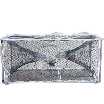 China Rectangle folding fishing galvanized stainless steel frame shrimp octopus crab traps for sale