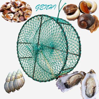 China Hot money 43x14cm Conch cage fishing trap HDPE fishing cage crab pot lobster cage for sale