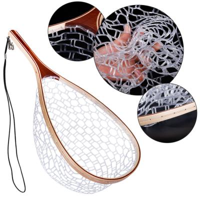 China Classic wooden Trout fly fishing Small fish Landing net for sale