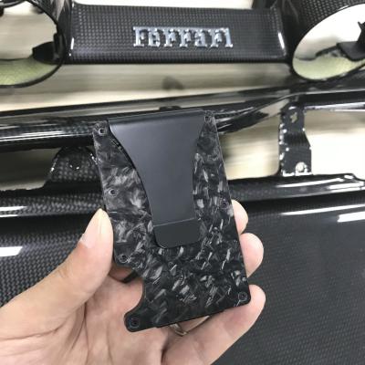 Chine Portefeuille durable de porte-cartes de Mini Forged Carbon Fiber Credit avec le bloc de RFID à vendre